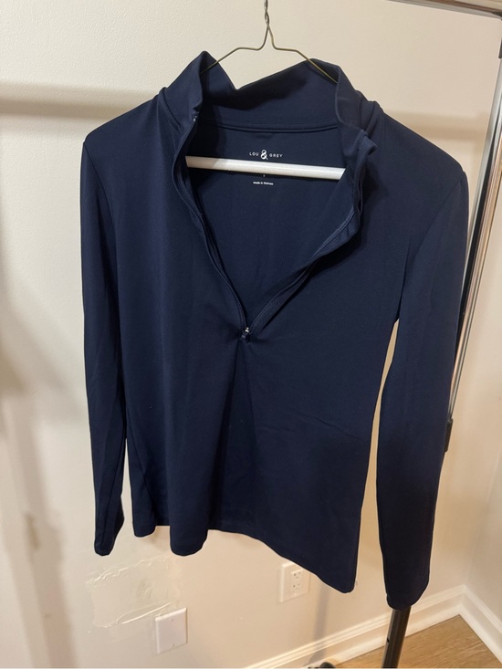 Lou & Grey Tops - Lou & Grey Navy Quarter-Zip Long Sleeve Pullover